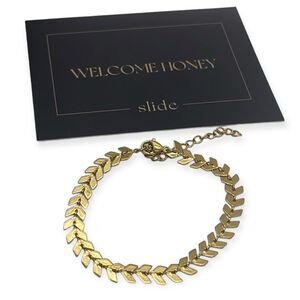 NWT Slide Jewels 14K Gold Chain Ankle Bracelet